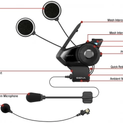 HIGH NOTE PERFORMANCE Sena 30K Bluetooth Headset With Mesh Intercom HD Speaker Rider Tech