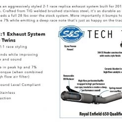 HIGH NOTE PERFORMANCE S&S Cycle S&S Qualifier 2-1 Race Only Full System - Royal Enfield® Interceptor 650 Twins