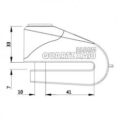 HIGH NOTE PERFORMANCE Rider Tech Oxford Quartz Xalo XA10 Alarm Disc Lock (10mm)